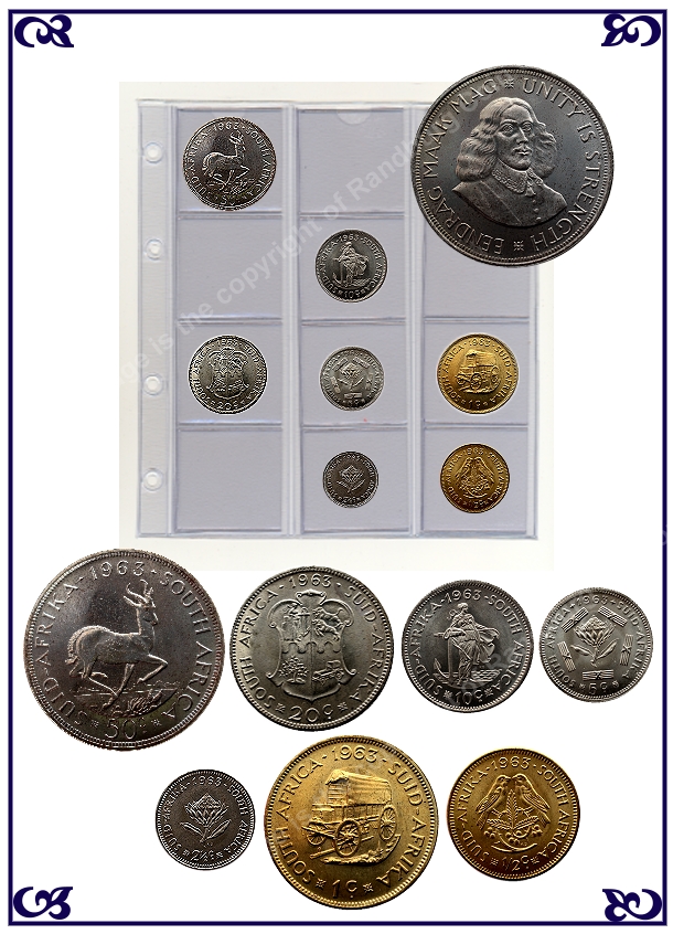 1963_UNC_1st_Decimal_Series_Silver_Set_in_page_pocket