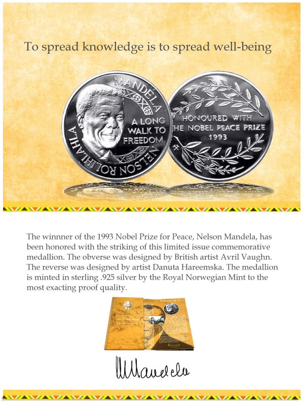 2001_Issue_Nelson_Mandela_1993_Nobel_Peace_Prize_Commemorative_Medal