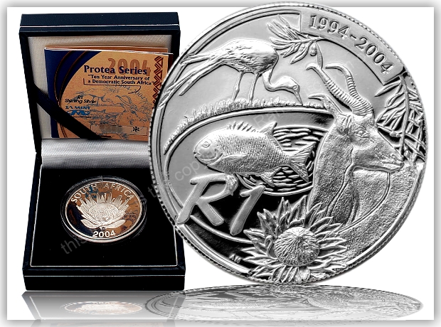 2004_R1_Proof_15gram_Sterling_Silver_Protea_Series_Democracy_coin