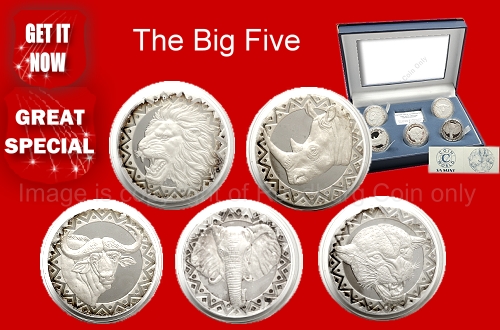 Big Five 10gram Sterling Silver Special Proof Medallions