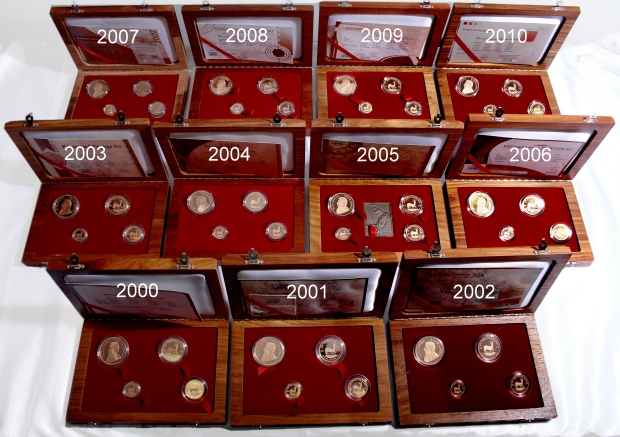 2000_to_2010_Gold_Krugerrand_Prestige_Sets_Full_Collection_