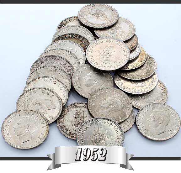 1952 South African Union Silver Shillings