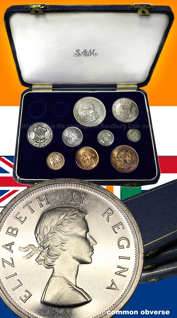 1953 Union Short Proof Elizabeth II Set no gold aa