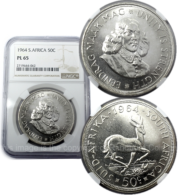 1964 50c Silver RSA 1st Decimal Series Coin