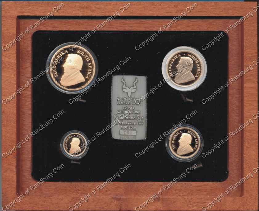 2008 Gold Proof KR Set Kruger Park 110 Anniv Box ob