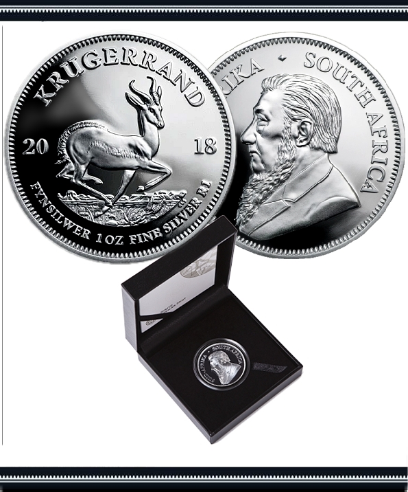 2018 1oz Fine Silver Proof Krugerrand aa