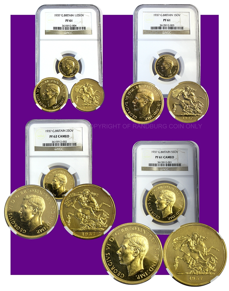 1937 Gold Proof Set King George VI Series aa