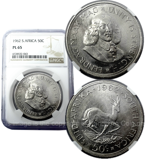 1962 50c Silver RSA 1st Decimal Series Coin