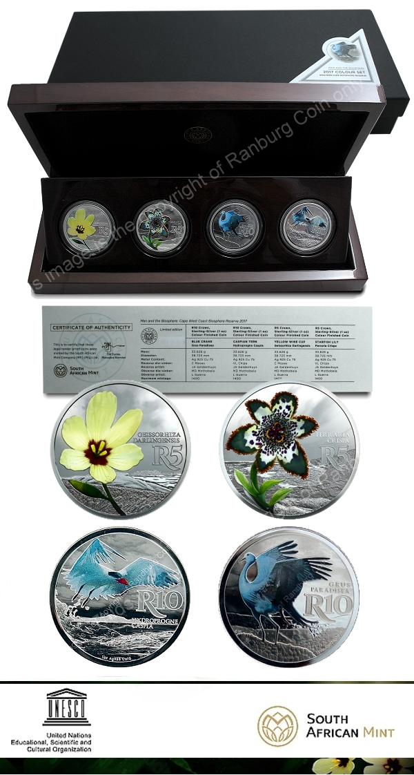 2017 Silver R10 Crowns Prestige 4 Coin Man and the Biosphere Set