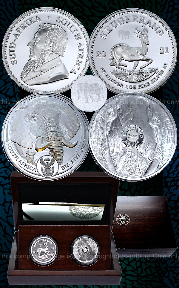 2021 Silver 1oz KR Elephant Privy Mark Big Five Series II