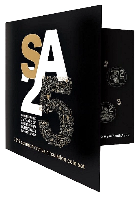 South African 25 Years of Democracy Circulation Coin Holder Folder