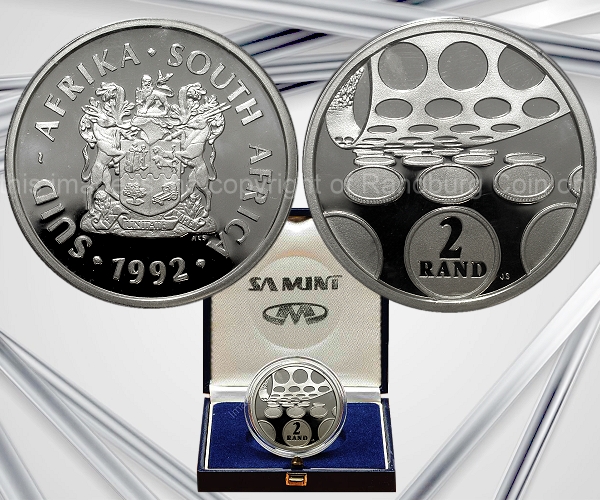 1992 Silver R2 Coin Technology South African Commemorative Coin