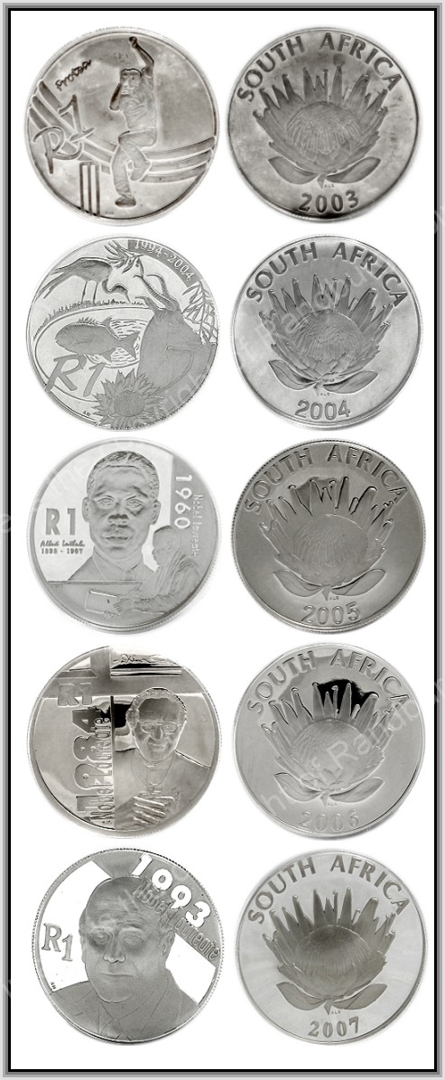 2003 to 2007 Silver R1 Protea 2nd Decimal Series