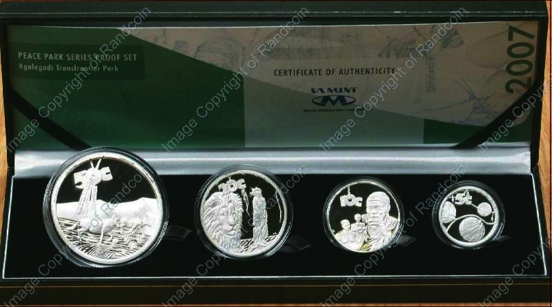 2007 Peace Park Series Silver Proof Set Kgalagadi