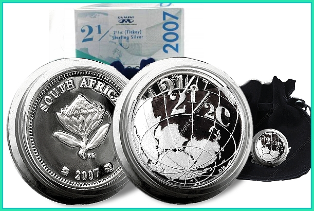 2007 Silver Proof 2.5c Tickey International Polar Year