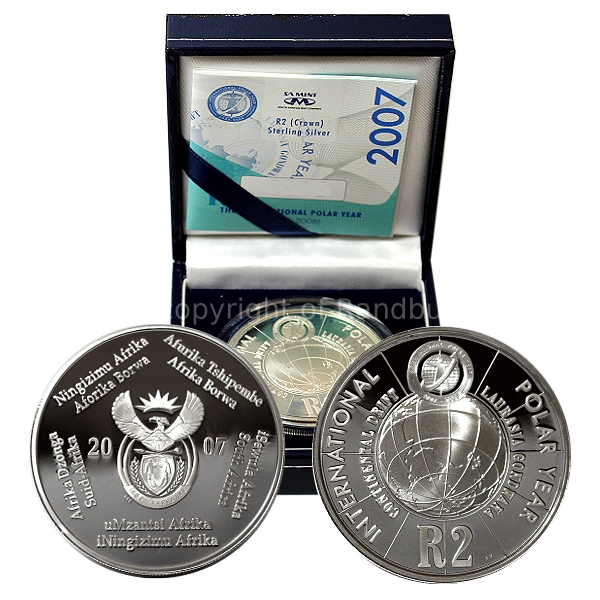 2007 Silver Proof R2 Crown International Polar Year a