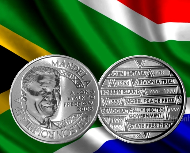 2008 1oz Life of Mandela Long Walk to Freedom Medallion