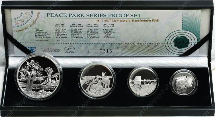 2008 Peace Park Series Silver Proof Set Richtersveld