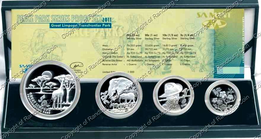 2011 Peace Park Series Silver Proof Set Great Limpopo