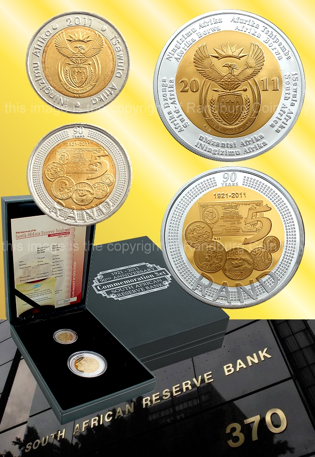 2011 Silver R5 90th Anniversary South African Reserve Bank Commemoration Set