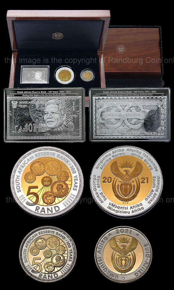 2021 South African Reserve Bank Centenary Set 1921 to 2021