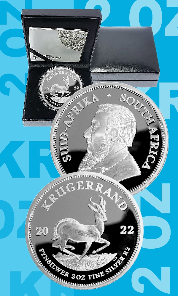 2022 2oz Fine Silver Proof Krugerrand