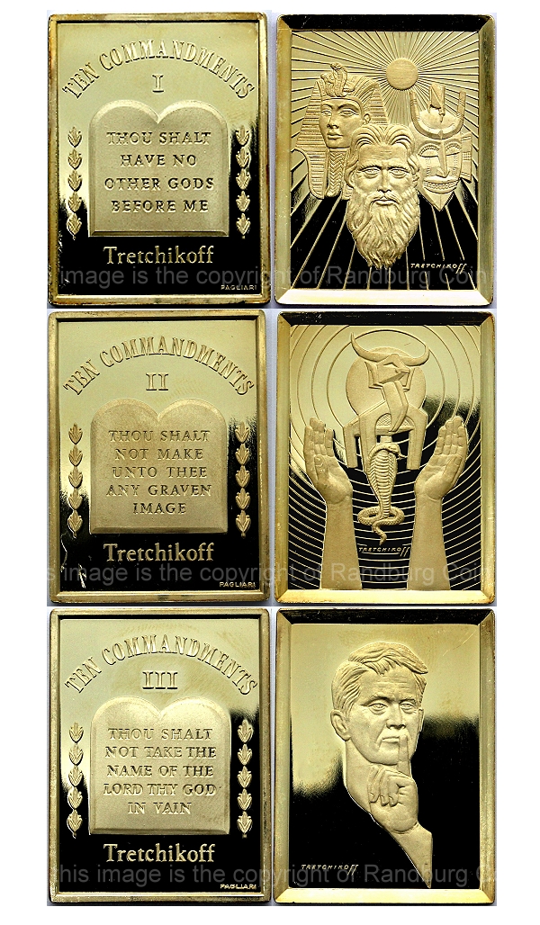 1978 Gold Tretchikoff 10 x Proof Medallions Set 1