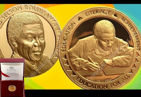 1995 Gold Tenth oz Mandela Education for all medallion