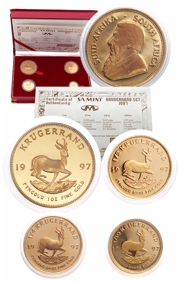 1997 Gold Krugerrand Proof 4 Coin Set