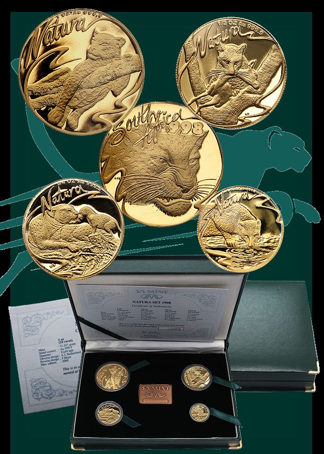 1998 Gold Natura Leopard 4 Coin Proof Set