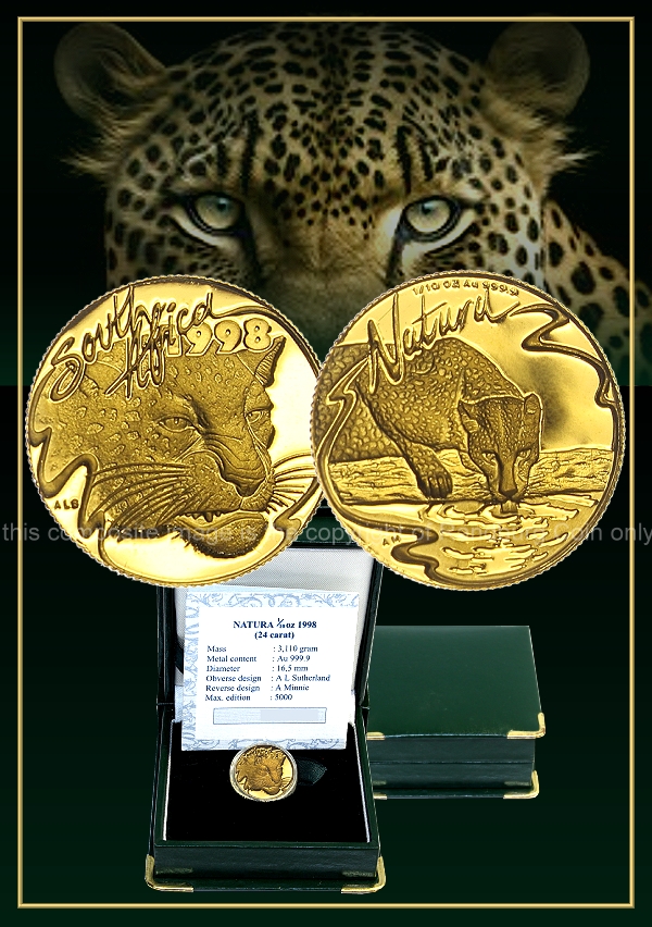 1998 Gold Tenth oz Natura Series Leopard