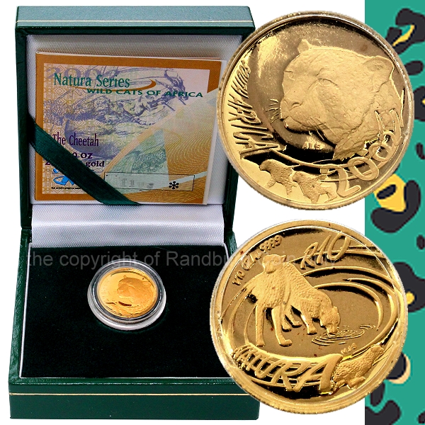 2002 Gold Tenth oz Leopard Natura R10 Series coin