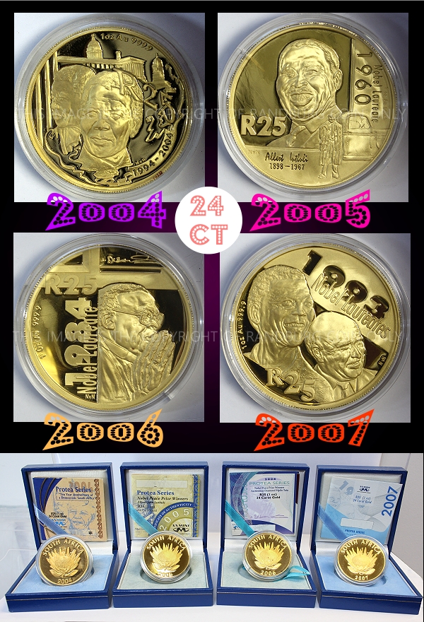 2004 2005 2006 2007 Gold 1oz Protea Series