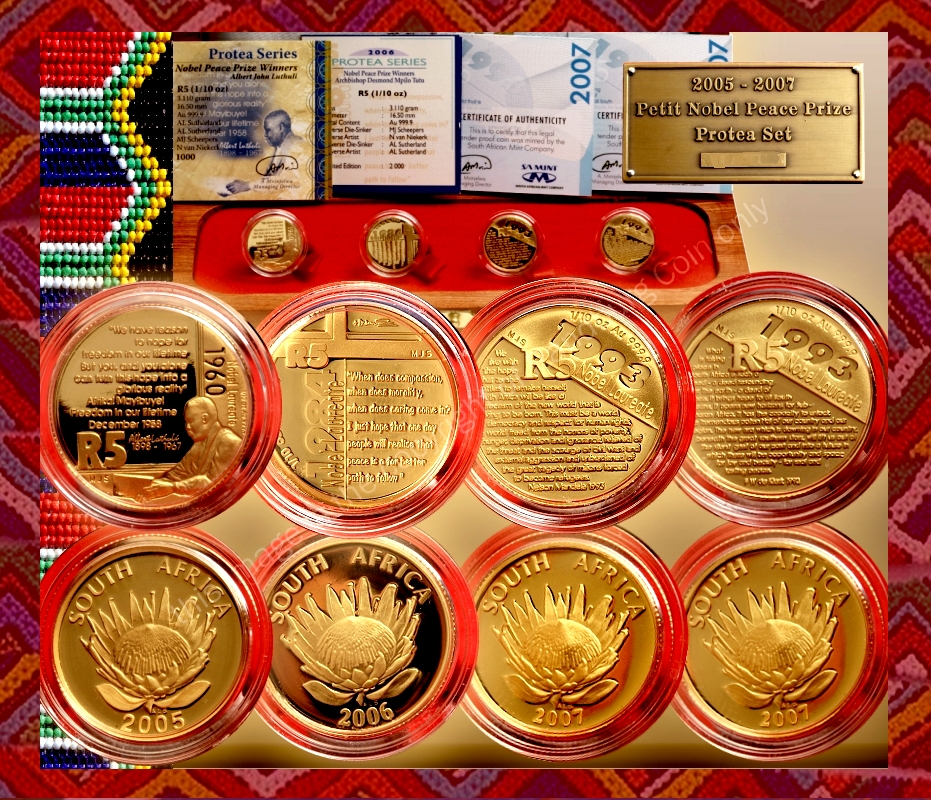 2005 to 2007 Petit Nobel Peace Protea Set a