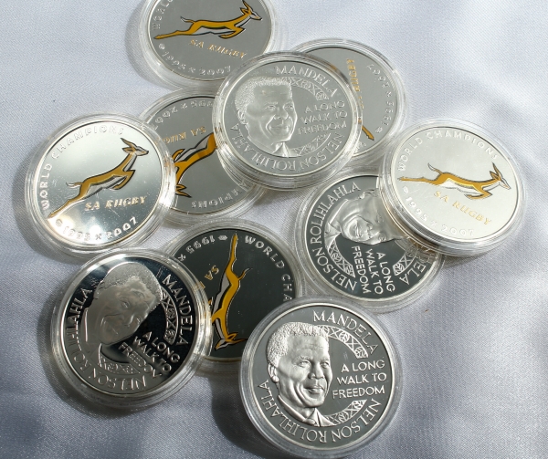 2007 1oz Sterling Silver Rugby Medals