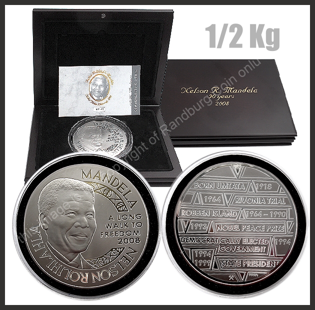 2008 Platinum Half Kilo Mandela Long Walk to Freedom Medal