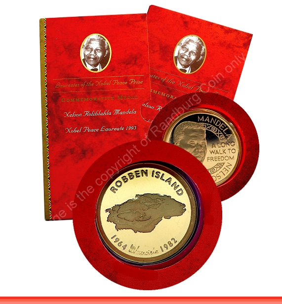 2011 Tenth oz Gold Robben Island Mandela Laureate 1993