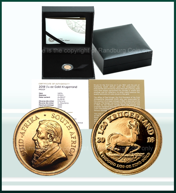 2018 Gold Twentieth Krugerrand