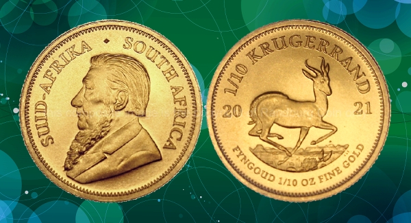 2021 Gold Tenth oz Bullion Krugerrand aa