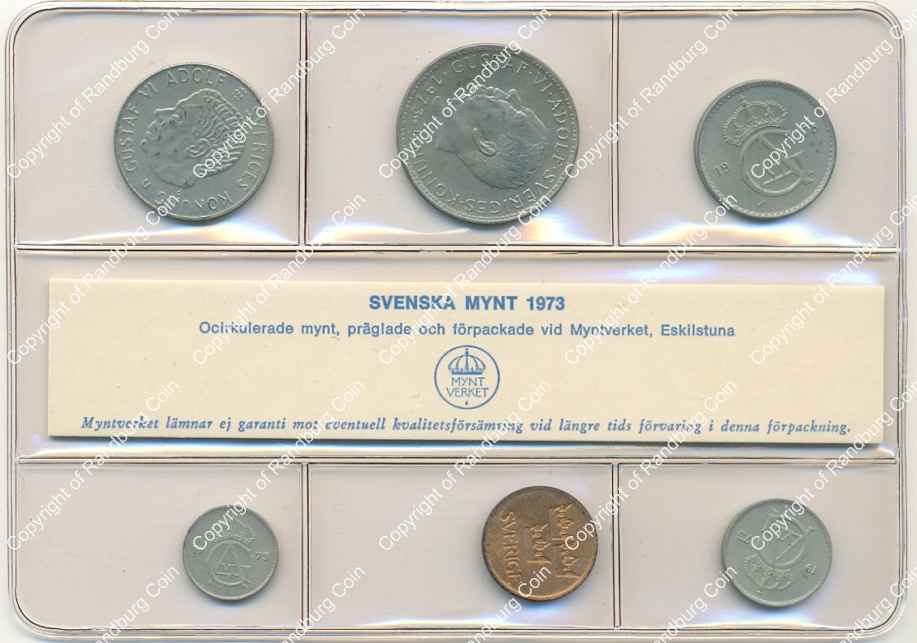 Sweden -1973 Coin Set