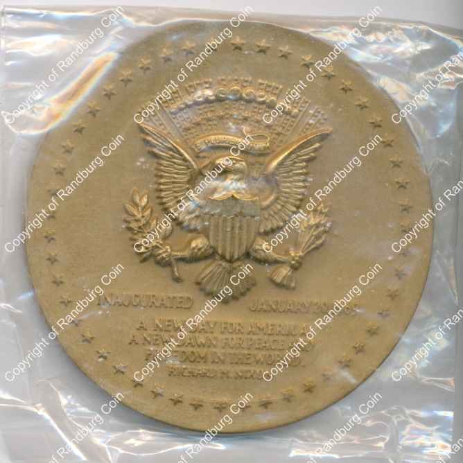 USA 1969 President R Nixon Inaugural Medallion